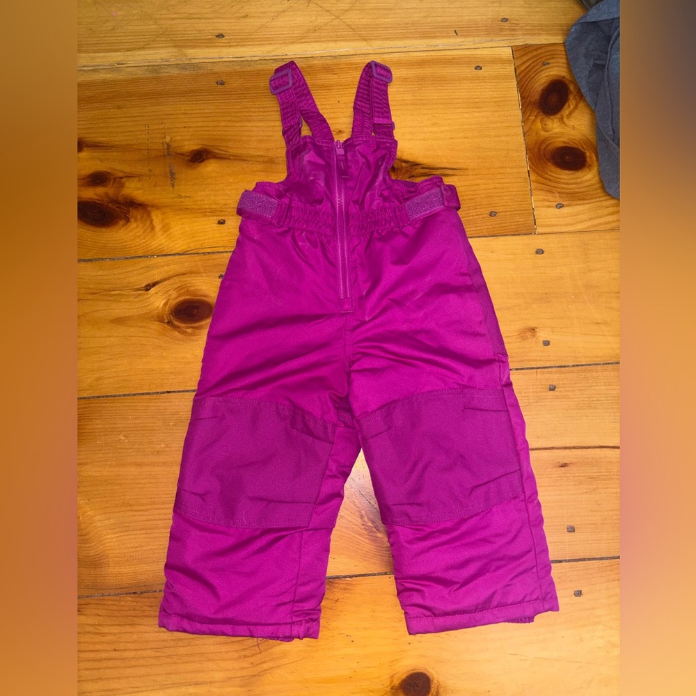 Cat & Jack Pink Snow Bibs | Insulated Winter Overalls | 18M